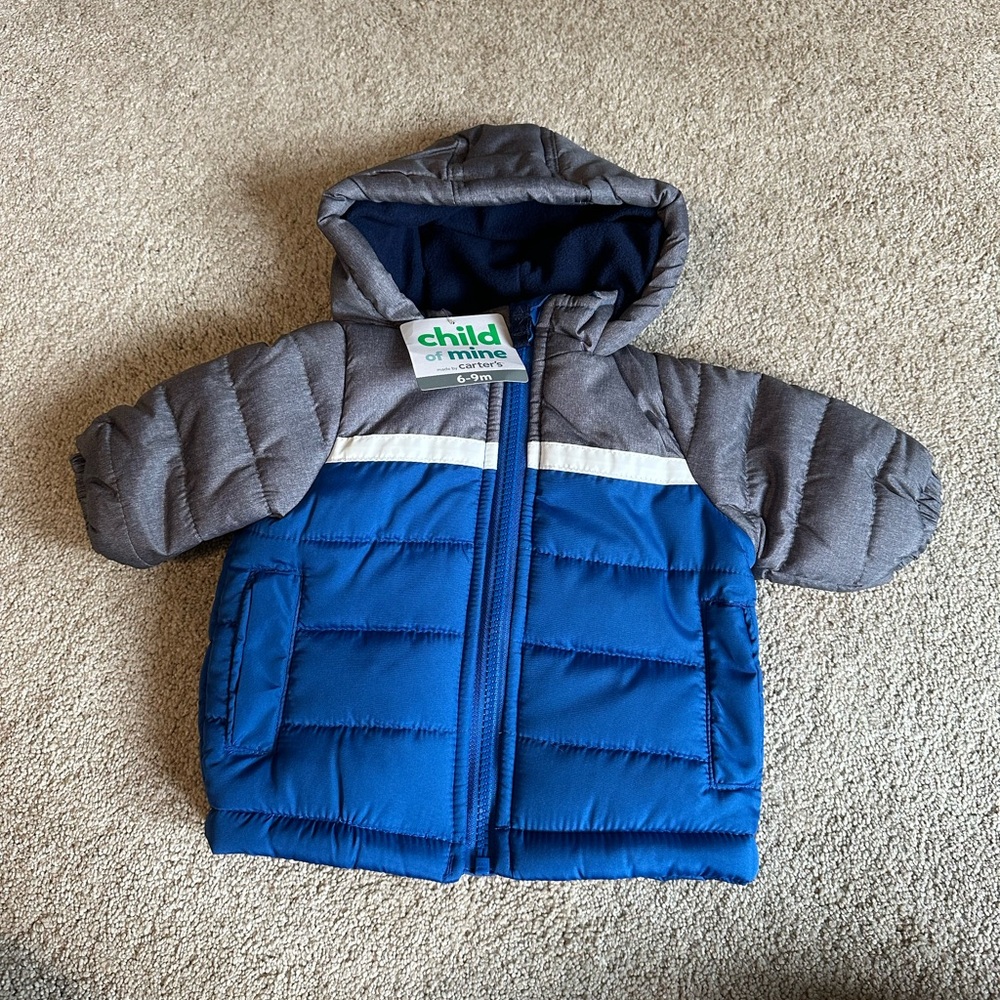 NWT 6-9m Colorblock Winter Coat